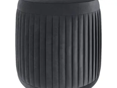 Blooming ville pleat pouf 3d model Low-poly 3D model