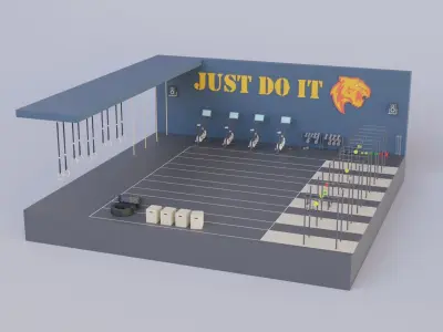Low Poly Exterior Worlds Low-poly 3D model