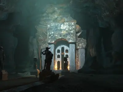 Ancient gates 3D model