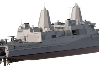 SAN ANTONIO CLASS DESTROYER 3D model