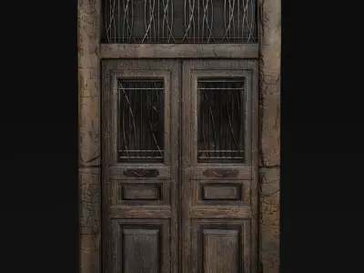 Old Door Low-poly 3D model purchase