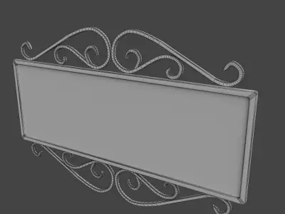 Welcome Sign No Text  3D model