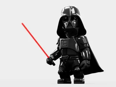 TOON VADER RIGGED 3D model