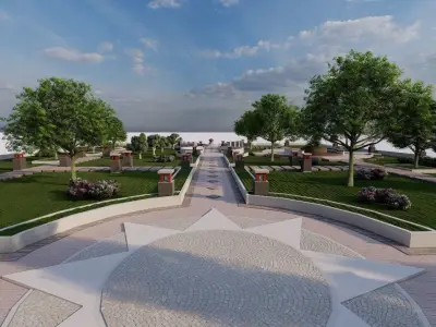 public park-Private Park Landscape 3D model