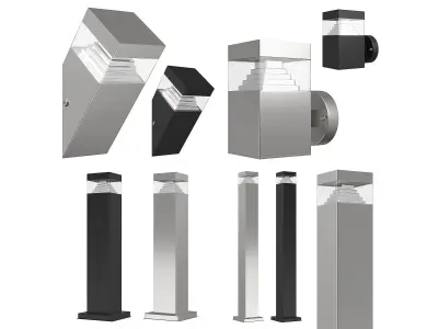 377 Raggio Lightstar Collection of street lamps 3D Model Pack