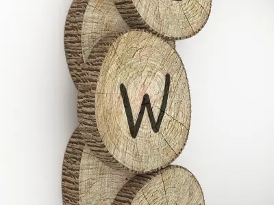 Log wreath 3D model