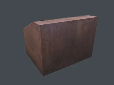 Street Metal Box Low-poly 3D model
