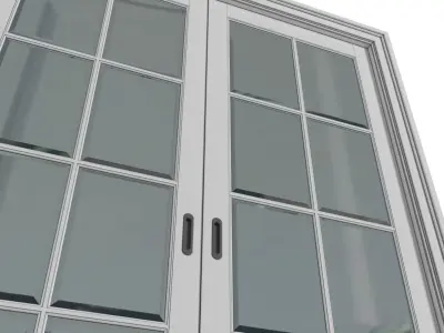 French  Sliding Doors classic style 3D model