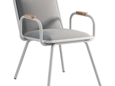 Dulwich Chair Armrests Grey 3D model