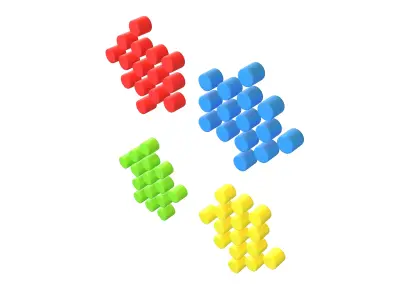 Arrow Dotted Style Symbol V1 003 Low-poly 3D model