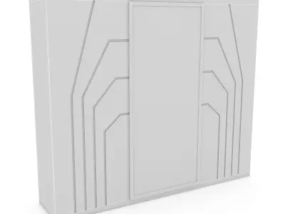 3D modern door design 06 Low-poly 3D model
