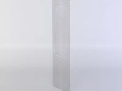 Door wooden Low-poly 3D model 3