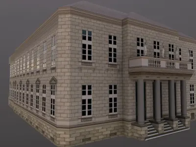 Palais de la Bourse - Nantes Free low-poly 3D model