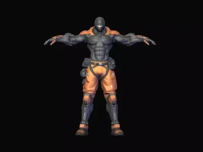 armor scifi Low-poly 3D model