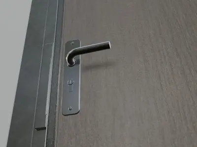 Animated Metal Door Version 5 Wood Low-poly 3D model