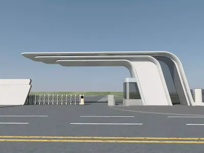Modern Park Entrance 3D model
