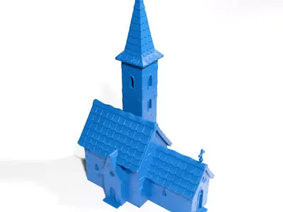 Small church 3D print model