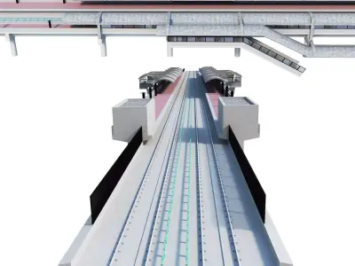 Metro Station Eisenhower Ave  3D model