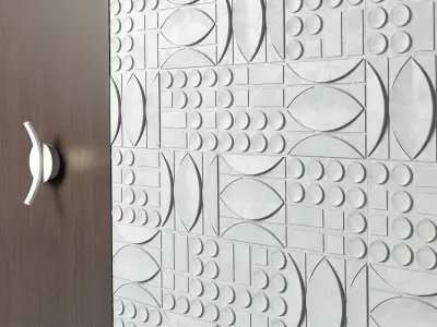 Decorativ panek m3ld ace pvc wall tile 3D model