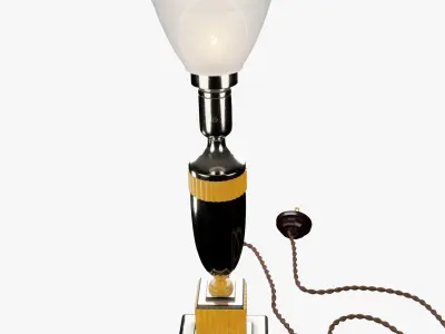 Art Deco Nickeled table lamp 3D model