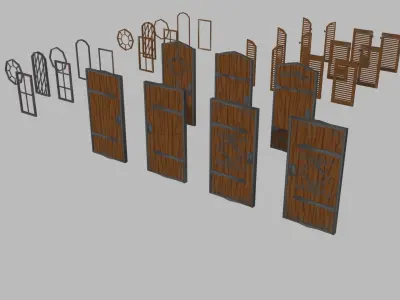 Stylized Modular Environment Kit 3D model