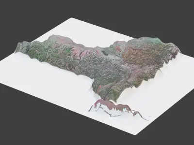 New York State Low-poly 3D model