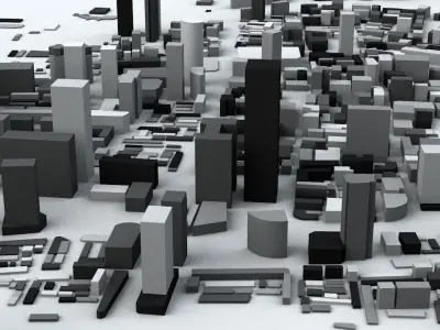 Shanghai Streets and Buildings 3D model