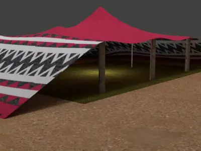 Realistic Camping Tent 3D Model  Game Ready Low-poly 3D model