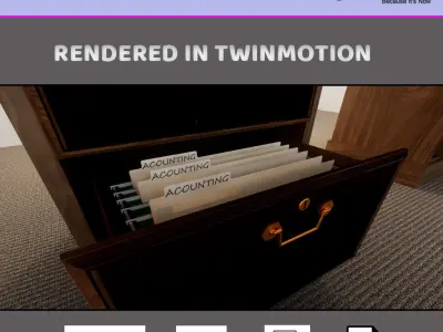 3D Credenza Asset Demo 3D model