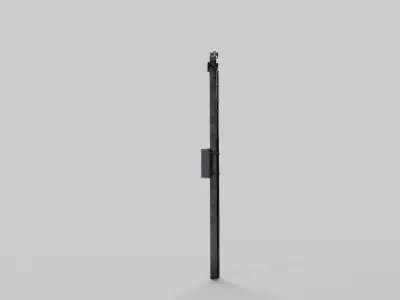 Concrete street lamp Low-poly 3D model