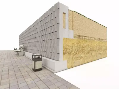 Wall Cross Section Insulation-Park wall detail-7 3D model