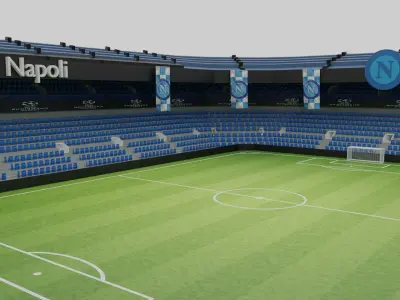 Napoli Football Stadium Low-poly 3D model