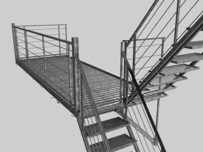 Evacuation ladder 3D model