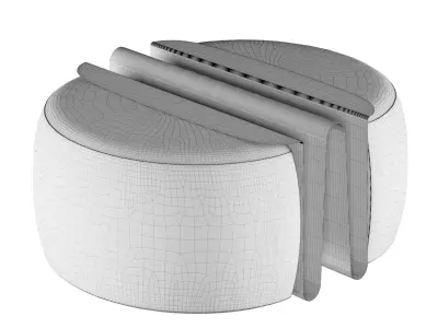 Natuzzi WAVE pouf 3D model