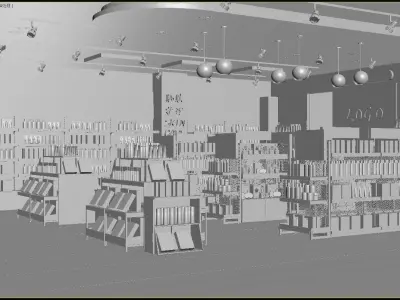 Makeup store 3D model 3D model