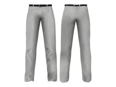 Men Polo Shirt Pants Slip Ons Summer Outfit Low-poly 3D model