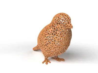 Sparrow Voronoi Low-poly 3D model