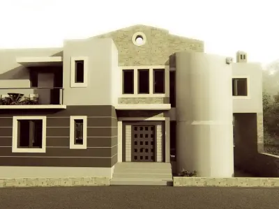 Modern house in Greece 3D model