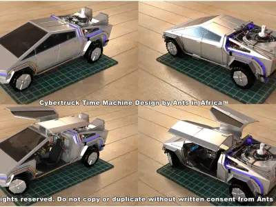 Cybertruck Time Machine 3D print model