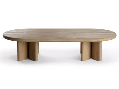 Table du Sud x Clairz Interior Design oak coffee tables 3D model