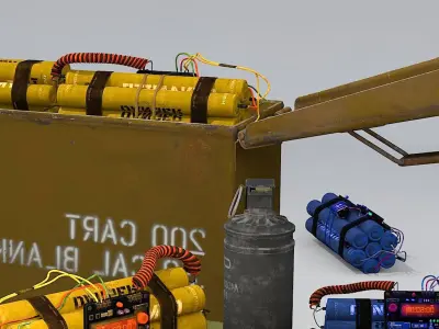 Industrial explosive wind 3D model