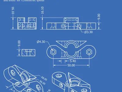 Lightweight precise J-Head connector 3D print model