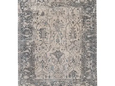 KASHNI WOOL  SILK RUG 3D model