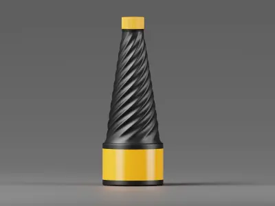 Stylish Cosmetic Bottle 3D Model Low-poly 3D model