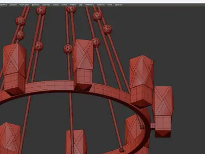 EMPIRE LARGE CHANDELIER Low-poly 3D model