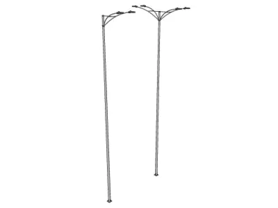 Lamp Post - Light Pole - Light Post - Street Light - Group 12 3D model