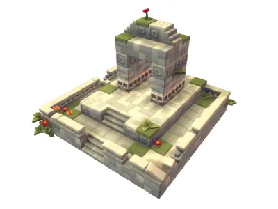 Cube World Stone Blocks - Proto Series Low-poly 3D model