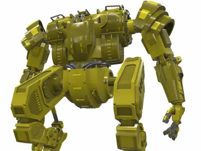 Battle mech robot piston 3Y 3D model
