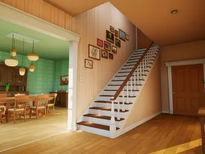 Cartoon House Vol1 - UE4 file only Low-poly 3D model