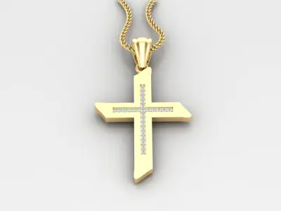 Cross Light Gold 4CP068 3DM STL 3D model